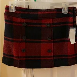 Gap plaid stripped wool mini skirt
